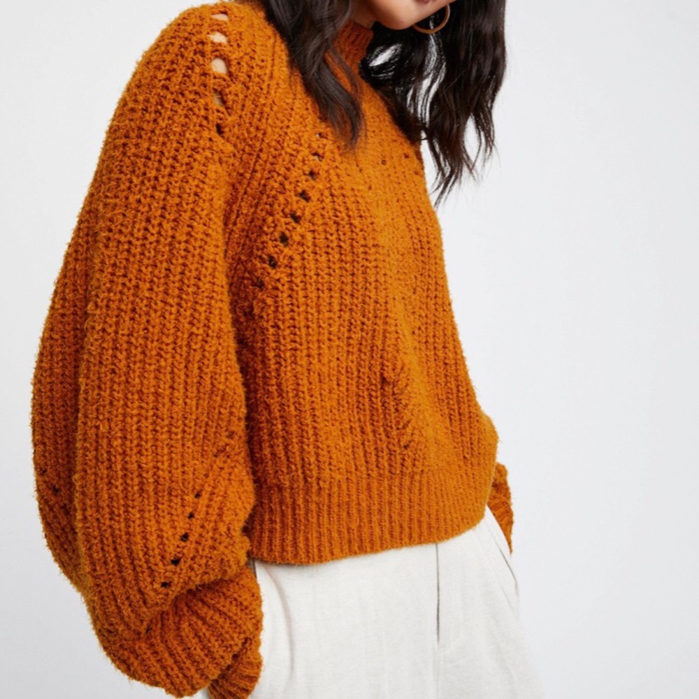 Free People Chunky Crop Sweater